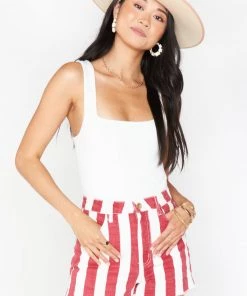 Show Me Your Mumu New Mu Arizona High Waisted Shorts ~ Candy Stripe