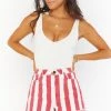 Show Me Your Mumu New Mu Arizona High Waisted Shorts ~ Candy Stripe