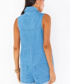 Show Me Your Mumu Reno Romper ~ Blue Stream New Mu