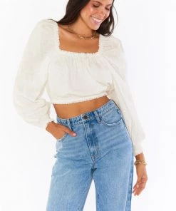 Show Me Your Mumu Suzanna Crop Top ~ Cream