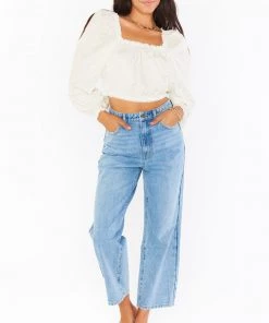 Show Me Your Mumu Suzanna Crop Top ~ Cream