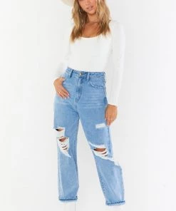 Show Me Your Mumu Boston Boyfriend Jeans ~ Vintage Blue New Mu