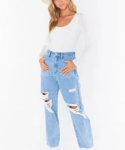 Show Me Your Mumu Boston Boyfriend Jeans ~ Vintage Blue New Mu