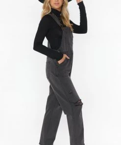 Show Me Your Mumu New Mu Portland Overalls ~ Washed Black