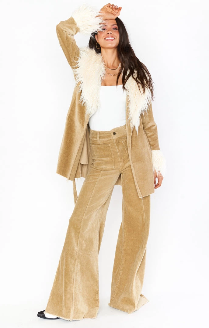 Show Me Your Mumu Penny Lane Coat ~ Beige Corduroy With Faux Fur New Mu 4 Show Me Your Mumu Penny Lane Coat ~ Beige Corduroy With Faux Fur New Mu