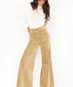 Show Me Your Mumu Ashbury Wide Leg ~ Beige Corduroy