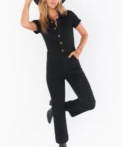 Show Me Your Mumu Emery Jumpsuit ~ Pitch Black New Mu