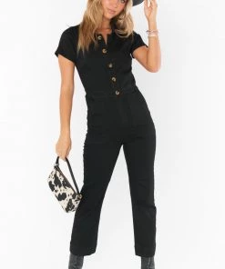 Show Me Your Mumu Emery Jumpsuit ~ Pitch Black New Mu