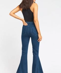 Show Me Your Mumu Denim Berkeley Zip Up Bells ~ Dark Rainstorm