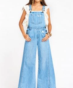 Show Me Your Mumu San Fran Overalls ~ Carolina Blue