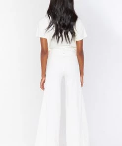 Show Me Your Mumu Denim Santa Cruz Wide Leg ~ Pearly White
