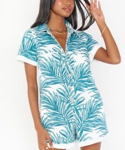 Show Me Your Mumu Range Romper ~ Oasis Palm