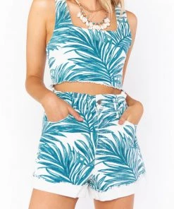 Show Me Your Mumu Emilia Shorts ~ Oasis Palm Denim