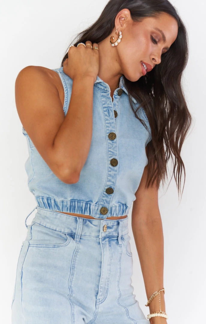 Show Me Your Mumu Union Top ~ Glacier Blue New Mu 5 Show Me Your Mumu Union Top ~ Glacier Blue New Mu