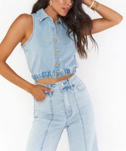 Show Me Your Mumu Union Top ~ Glacier Blue New Mu