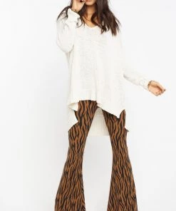 Show Me Your Mumu Bam Bam Bells Regular ~ Taupe Tiger Bottoms