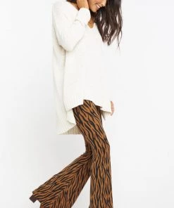 Show Me Your Mumu Bam Bam Bells Regular ~ Taupe Tiger Bottoms