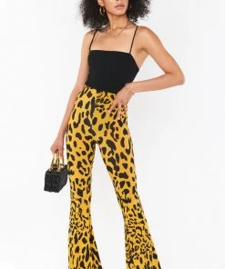 Show Me Your Mumu Bam Bam Bells Regular ~ Paige's Leopard Bottoms