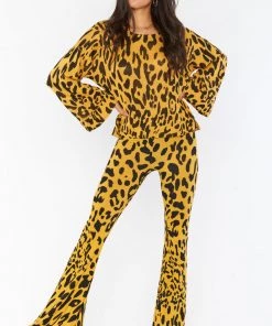 Show Me Your Mumu Bam Bam Bells Regular ~ Paige's Leopard Bottoms