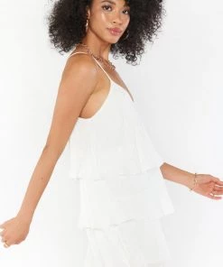 Show Me Your Mumu New Mu Suarez Ruffle Dress ~ Snow Cheetah Silky