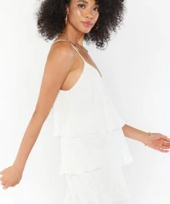 Show Me Your Mumu New Mu Suarez Ruffle Dress ~ Snow Cheetah Silky