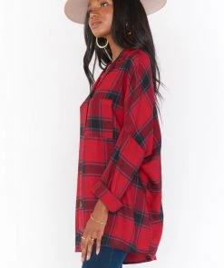 Show Me Your Mumu Lorolie Tunic ~ Dundee Plaid New Mu