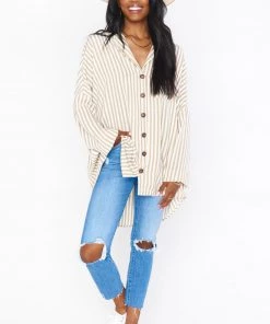 Show Me Your Mumu New Mu Lorolie Tunic ~ Beige Everyday Stripe 19 Show Me Your Mumu New Mu Lorolie Tunic ~ Beige Everyday Stripe