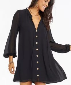 Show Me Your Mumu New Mu McKenna Dress ~ Black