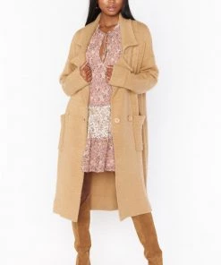Show Me Your Mumu Melrose Sweater Jacket ~ Camel Knit