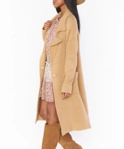 Show Me Your Mumu Melrose Sweater Jacket ~ Camel Knit