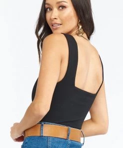 Show Me Your Mumu Dory Bodysuit ~ Black Stretch New Mu