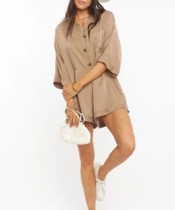 Show Me Your Mumu New Mu Horton Romper ~ Khaki
