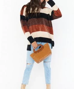 Show Me Your Mumu Jesse Sweater ~ Stayin Alive Stripe Chenille