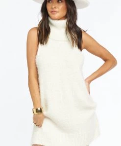 Show Me Your Mumu Fauna Dress ~ Fuzzy Cream Knit New Mu