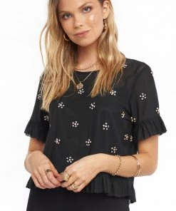 Show Me Your Mumu Jeri Top ~ Flashy Flowers