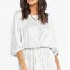 Show Me Your Mumu Genevieve Mini Dress ~ White Shine Sequins New Mu