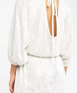 Show Me Your Mumu Genevieve Mini Dress ~ White Shine Sequins New Mu 9 Show Me Your Mumu Genevieve Mini Dress ~ White Shine Sequins New Mu