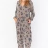Show Me Your Mumu Jules Jumpsuit ~ Cheetah Brushed Hacci New Mu