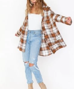 Show Me Your Mumu Lorolie Tunic ~ Tan Plaid New Mu