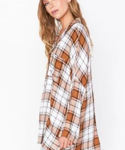 Show Me Your Mumu Lorolie Tunic ~ Tan Plaid New Mu
