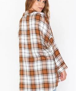 Show Me Your Mumu Lorolie Tunic ~ Tan Plaid New Mu