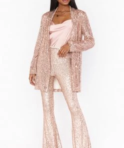 Show Me Your Mumu Flash Pants ~ Rose Gold Sequins