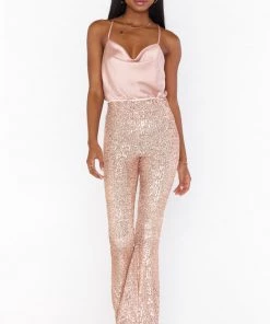 Show Me Your Mumu Flash Pants ~ Rose Gold Sequins