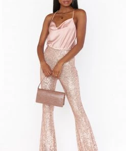 Show Me Your Mumu Flash Pants ~ Rose Gold Sequins