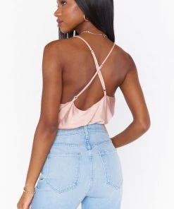 Show Me Your Mumu Diane Bodysuit ~ Rose Gold Luxe Satin 9 Show Me Your Mumu Diane Bodysuit ~ Rose Gold Luxe Satin