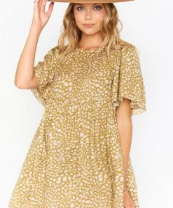 Show Me Your Mumu New Mu Brooks Babydoll Mini Dress ~ Desert Cheetah