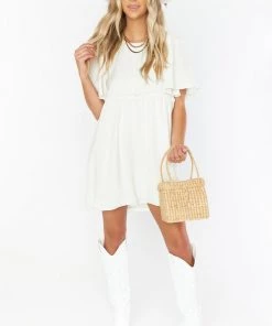 Show Me Your Mumu Brooks Babydoll Mini Dress ~ Cream