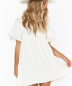 Show Me Your Mumu Brooks Babydoll Mini Dress ~ Cream