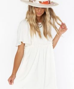 Show Me Your Mumu Brooks Babydoll Mini Dress ~ Cream
