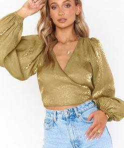 Show Me Your Mumu Joplin Top ~ Gold Cheetah Organza New Mu